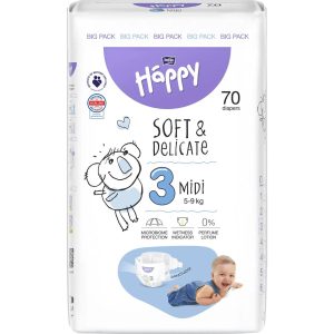Підгузки Bella Підгузники дитячі Happy SOFT&DELICATE №3 70шт 5-9кг