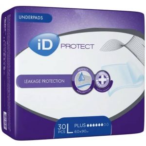 Одноразові пелюшки iD Expert Protect Plus L 60x90 см, 30 шт