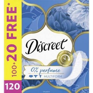 Щоденні гігієнічні прокладки Discreet 0% perfume Multiform 120 шт