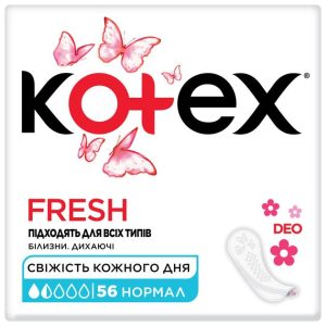 Щоденні гігієнічні прокладки Kotex Normal Deo 56 шт.