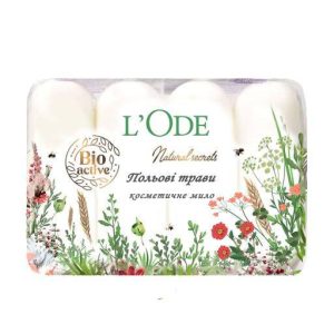 Тверде мило L'Ode Польові трави, екопак, 4*60 г