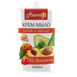 Рідке крем-мило Нектар Персик та авокадо дой-пак 1 л