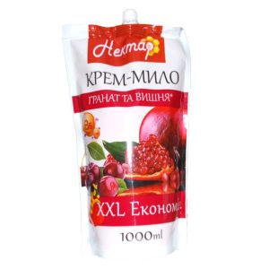 Рідке крем-мило Нектар змінний пакет Гранат та вишня 1000 мл (4820091147233)