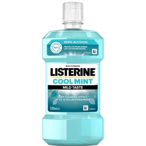 Ополіскувач для ротової порожнини Listerine Cool Mint Свіжа м'ята М'який смак 500 мл (3574661021775)