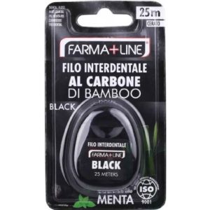 Зубна нитка Farma Line з бамбуковим вугіллям, 25 м