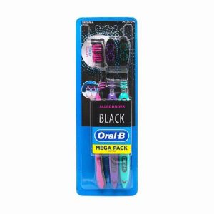 Набір зубних щіток Oral-B Black Всебічна чистка, середньої жорсткості, 3 шт