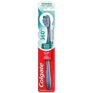Зубна щітка Colgate 360° Whole Mouth Clean Medium чорно-біла