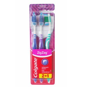 Зубна щітка Colgate Zig Zag середньої жорсткості, комплект 2+1 шт