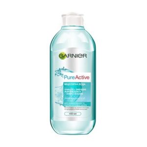 Міцелярна вода Garnier Skin Naturals Pure Active, для комбінованої та жирної чутливої шкіри обличчя, 400 мл