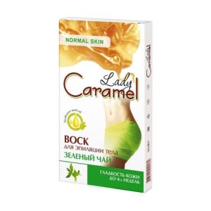 Віск для епіляції тіла Caramel Lady Зелений чай, 16 шт