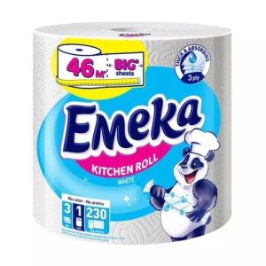 Папірний рушник Emeka Рушник White Jumbo 3-шаровий, 230 відривів, 1 шт