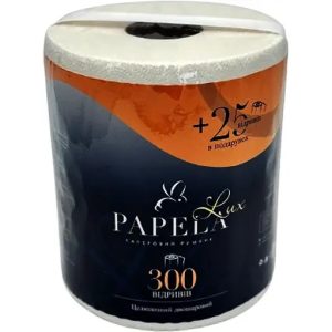 Паперовий рушник Papela LUX 300+25 двошаровий відривів 65 м