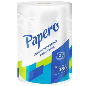 Рушники паперові Papero Джамбо 3 шарові 350 аркушів 43.75 м