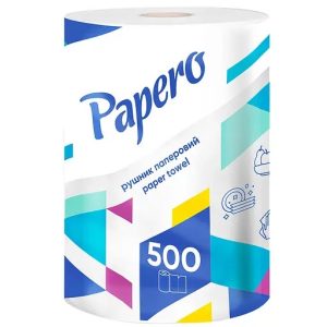 Рушники паперові Papero Джамбо 2 шарові 500 аркушів 62.5 м