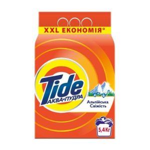 Пральний порошок TIDE Аква-Пудра Альпійська свіжість, автомат, 36 прань, 5.4 кг